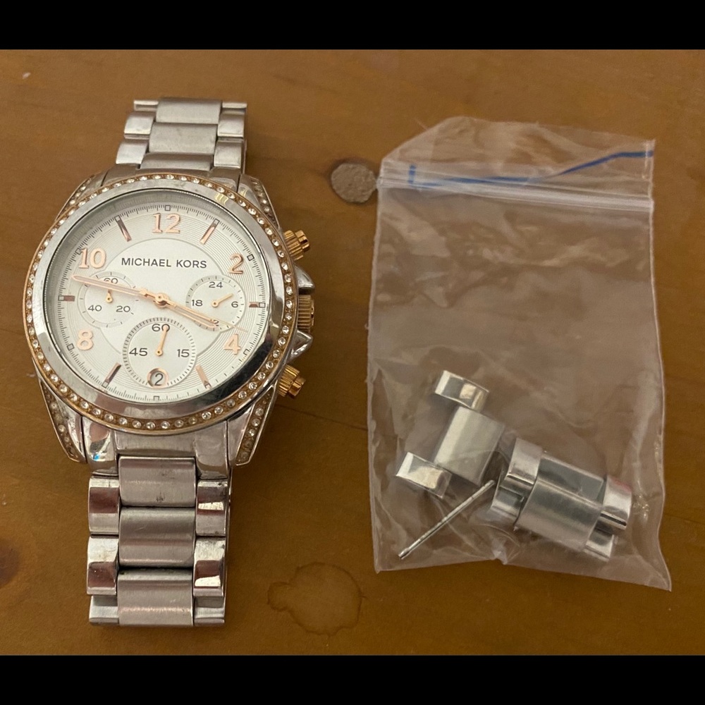 Silver & gold Michael Kors women’s watch w/ links